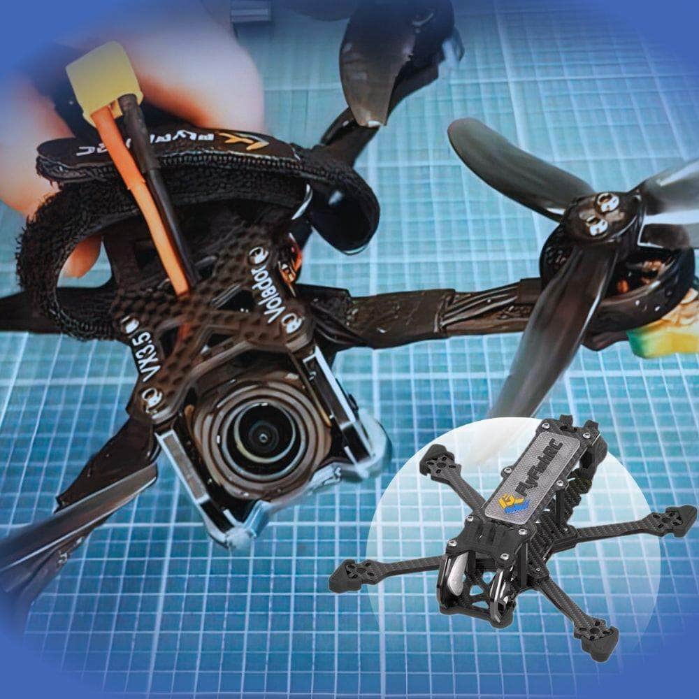 FLYFISH Frame FlyFishRC Volador VX3.5 3.5" O4 Pro Freestyle Frame Kit - Black