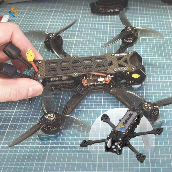 FLYFISH Frame FlyFishRC Volador VX3.5 3.5" O4 Pro Freestyle Frame Kit - Black