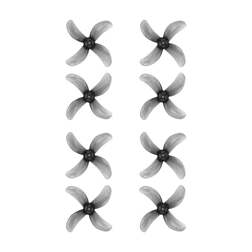 FLYWOO Prop Flywoo 1609 4-Blade 1mm Shaft 40mm Propellers (Set of 8) - Clear Black