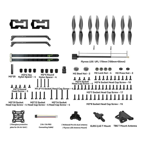 FLYWOO FPV Drones BNF & RTF Flywoo Explorer LR 4 V2 Drone - No FPV System - DJI PNP