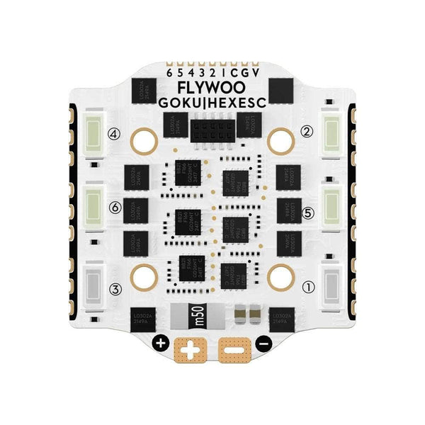 FLYWOO Stack Flywoo GOKU HEX V3 HD Stack - F4 FC + 20A 2-4S 6-in-1 BLHeli_S ESC w/ LED + ELRS 2.4GHz - 16x16