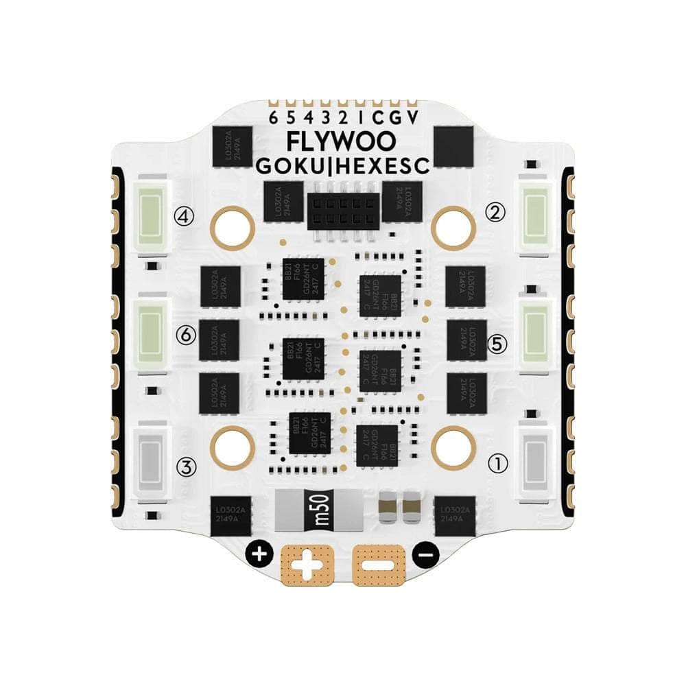 FLYWOO Stack Flywoo GOKU HEX V3 HD Stack - F4 FC + 20A 2-4S 6-in-1 BLHeli_S ESC w/ LED + ELRS 2.4GHz - 16x16
