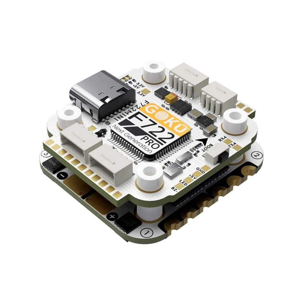 FLYWOO Stack Flywoo GOKU Pro Mini Stack - F7 FC + 45A 2-6S AM32 4-in-1 ESC - ICM42688 - 20x20