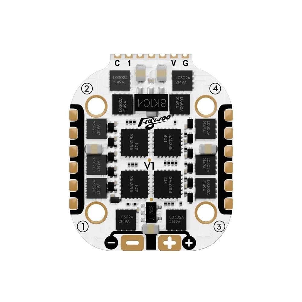 FLYWOO Stack Flywoo GOKU V3 HD Stack - F4 FC + 35A 2-6S 4-in-1 BLHeli_S ESC w/ LED + ELRS 2.4GHz - 16x16