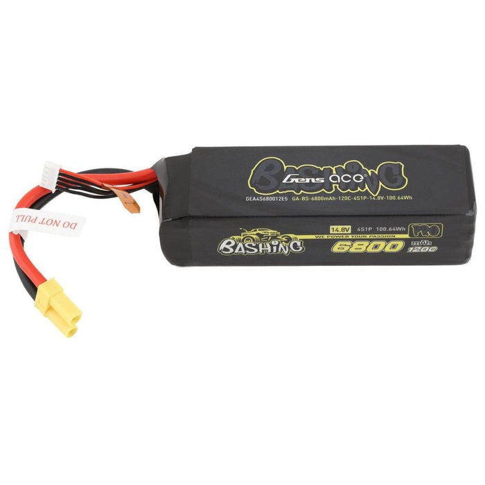 GEA4S680012E5, Gens Ace 4S Bashing Pro LiPo Battery Pack 120C (14.8V/6800mAh) w/EC5 Connector