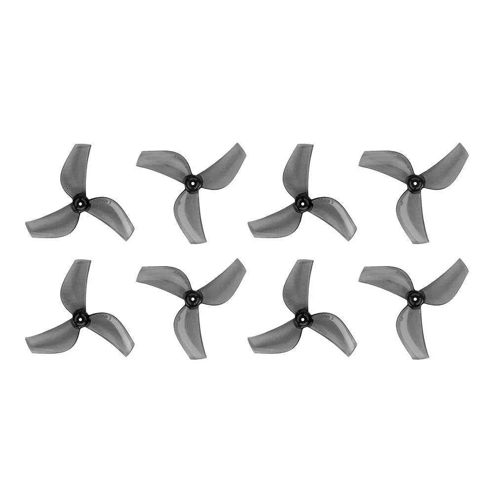 GEMFAN Prop Gemfan 35MMS 3-Blade Propeller (Set of 8) - 1.5mm - Clear Black