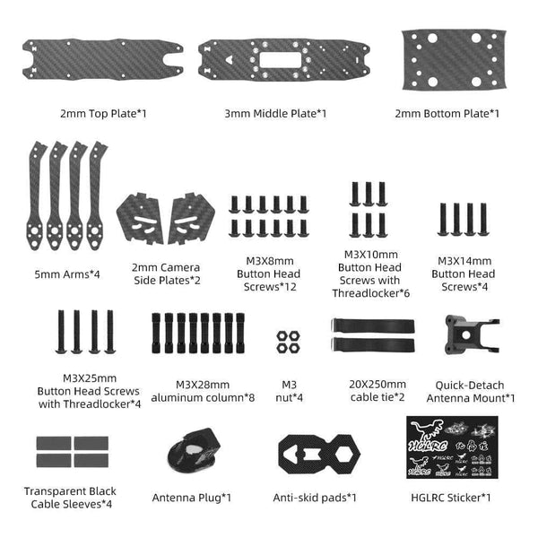 HGLRC Frame HGLRC MY5 5" Frame Kit