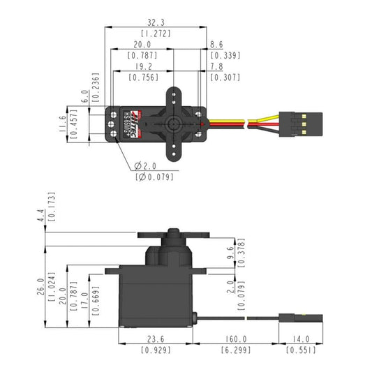 HiTEC Servo Hitec HS-65MG+ Metal Gear Analog Micro Servo