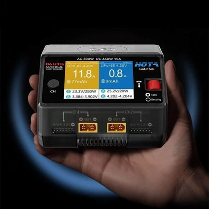 HOTA Charger HOTA D6 Ultra GaN AC/DC Dual Channel Smart Charger