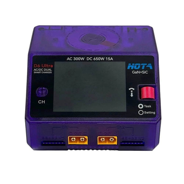 HOTA Charger Clear Purple HOTA D6 Ultra GaN AC/DC Dual Channel Smart Charger