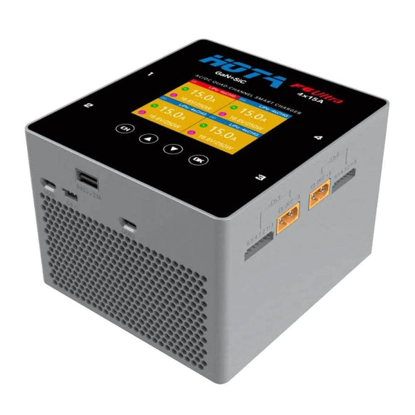 HOTA Charger HOTA F6 Ultra 1000W GaN 60A 1-6S Quad Channel AC/DC Smart Charger