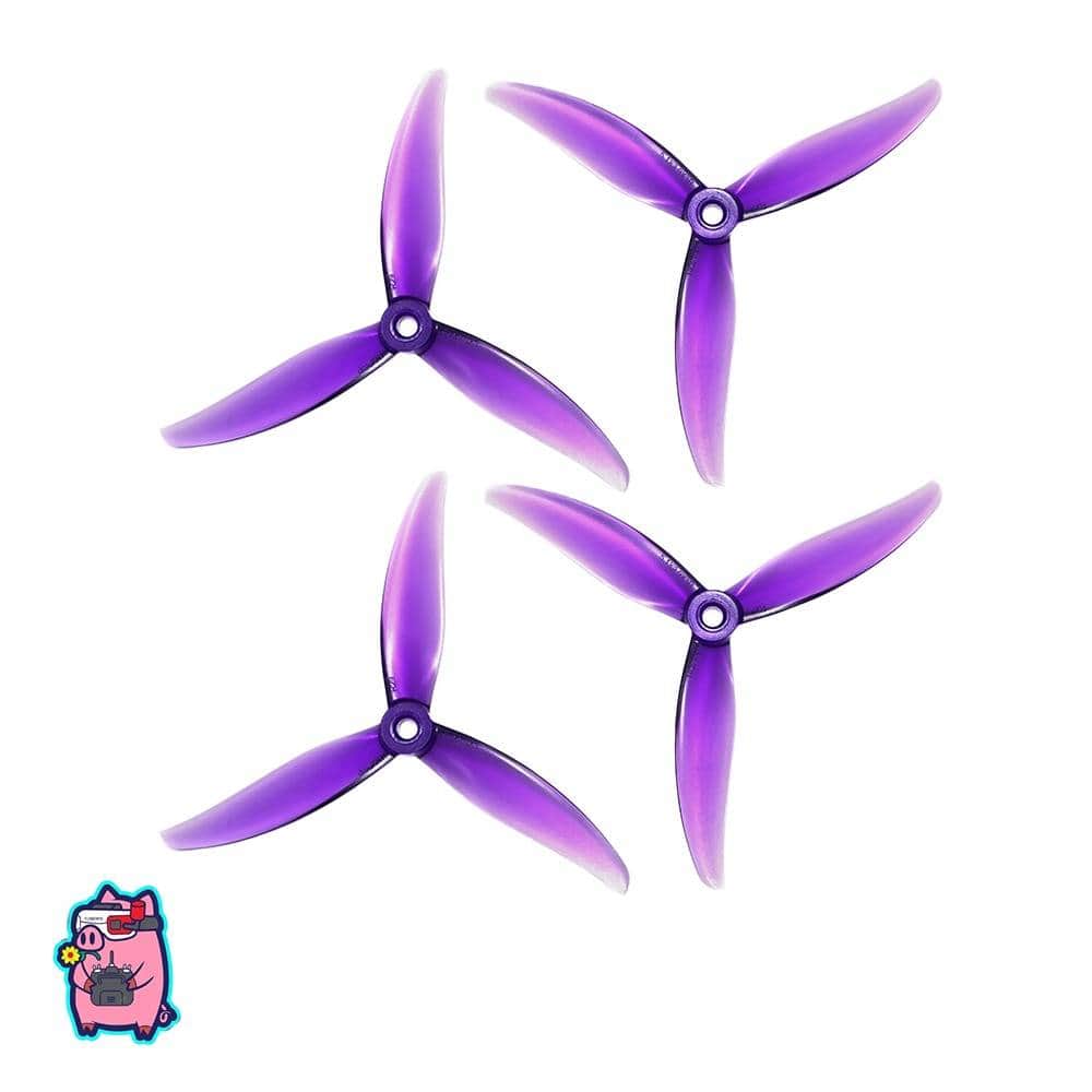 HQPROP Prop Purple HQProp FlowerPig R29V3 3-Blade Propeller (Set of 4)