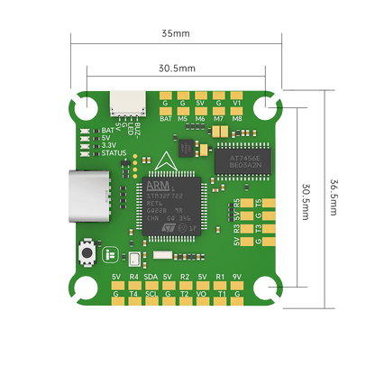 IFLIGHT Stack iFlight Blitz F7 V1.2 2-6S 30x30 Stack/Combo (F7 FC/ E55 32Bit 55A 4in1 ESC)
