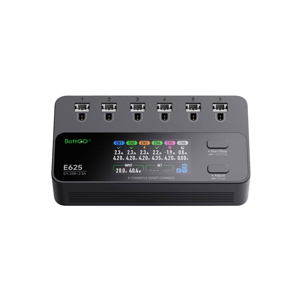 iSDT (Shenzhen ISD Technology Co.,Ltd) Charger iSDT E625 10W 2.5A 1S 6-Channel Smart Charger