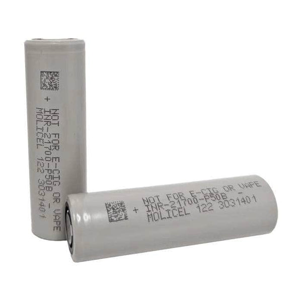 Molicel P50B 21700 5000mAh 60A 3.7V Li-Ion Battery (2pcs) Molicel P50B 21700 5000mAh 60A 3.7V Li-Ion Battery (2pcs)