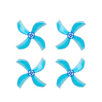 NewBeeDrone Drone Propellers Blue NewBeeDrone Azi (Quad Blade) Micro Propellers 31mm -0.8mm Shaft(Set of 4)