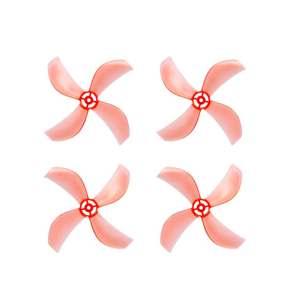 NewBeeDrone Drone Propellers Red NewBeeDrone Azi (Quad Blade) Micro Propellers 31mm -0.8mm Shaft(Set of 4)