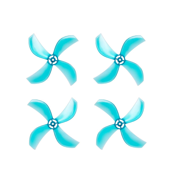 NewBeeDrone Drone Propellers Teal NewBeeDrone Azi (Quad Blade) Micro Propellers 31mm -1.0mm Shaft (Set of 4)