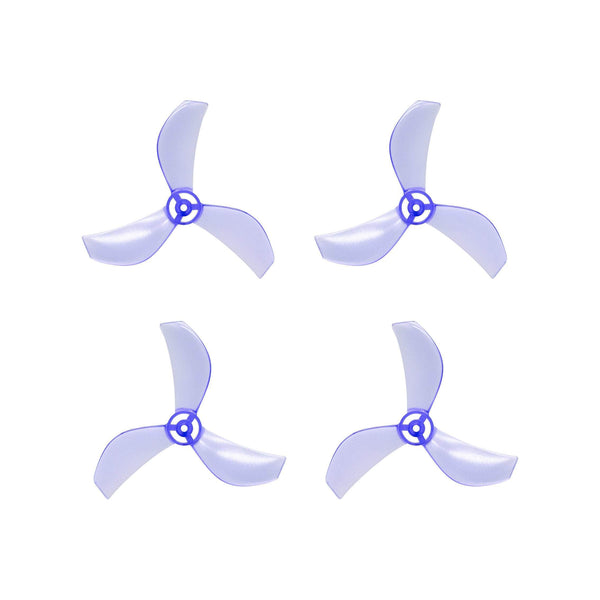 NewBeeDrone Drone Propellers Purple NewBeeDrone Azi (Tri Blade) Micro Propellers 31mm - 1.0mm Shaft (Set of 4)