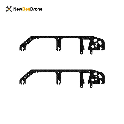 NewBeeDrone Drone Frames 2x Vertical Frame Plate FR1 NewBeeDrone CinemAh Carbon Fiber Frame Replacement Parts  - Main Plate, Side Plates, Motor Mounts, Etc.