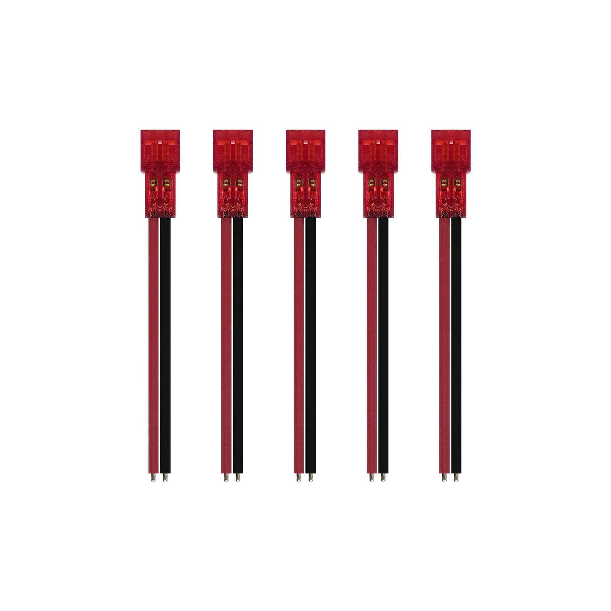 NEWBEEDRONE Hardware NewBeeDrone Nectar Pigtail Connector Gold Plated Solid Pin PH2.0 26AWG 45mm Red Battery Lead - 5 Pack