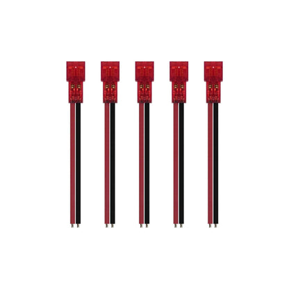 NEWBEEDRONE Hardware NewBeeDrone Nectar Pigtail Connector Gold Plated Solid Pin PH2.0 26AWG 45mm Red Battery Lead - 5 Pack