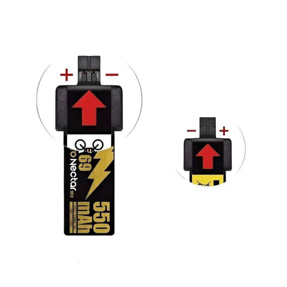 NEWBEEDRONE Battery NewBeeDrone Nitro Nectar 550mAh 1S 80C HV LiPo Battery (2pcs) - NX69