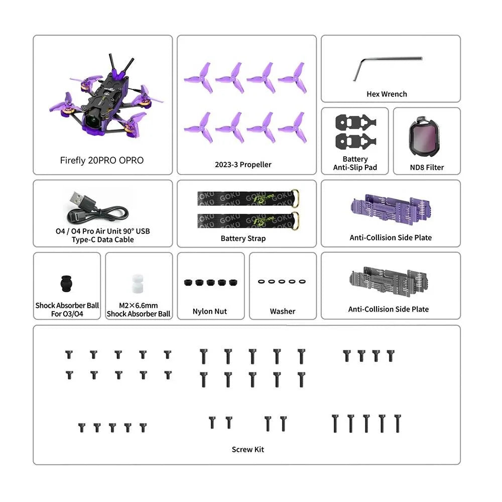 FLYWOO FPV Drones BNF & RTF (PRE-ORDER) Flywoo Firefly 20 Pro BNF Drone w/ DJI O4 Pro