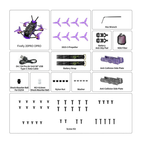 FLYWOO FPV Drones BNF & RTF (PRE-ORDER) Flywoo Firefly 20 Pro BNF Drone w/ DJI O4 Pro