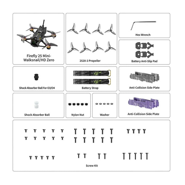 FLYWOO FPV Drones BNF & RTF (PRE-ORDER) Flywoo Firefly 25 Mini BNF Drone w/ HDZero