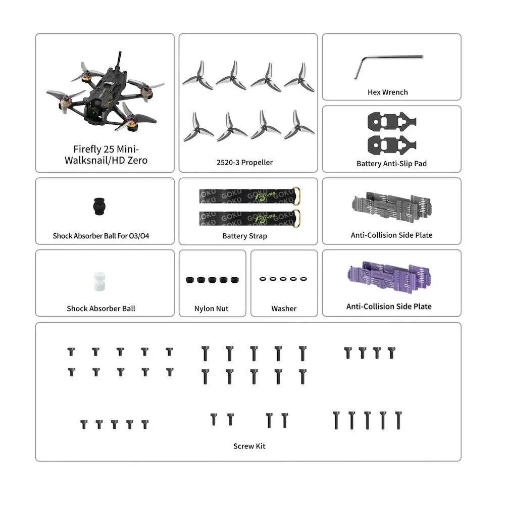FLYWOO FPV Drones BNF & RTF (PRE-ORDER) Flywoo Firefly 25 Mini BNF Drone w/ Walksnail