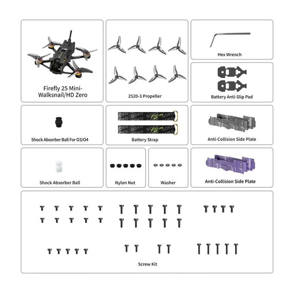 FLYWOO FPV Drones BNF & RTF (PRE-ORDER) Flywoo Firefly 25 Mini BNF Drone w/ Walksnail