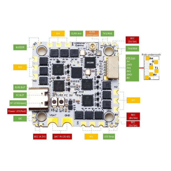 HDZERO AIO FC (PRE-ORDER) HDZero Gamma AIO – G473 FC + 45A AM32 ESC + ELRS RX