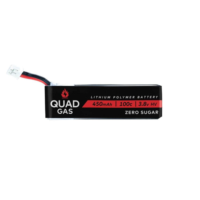 Quad Gas 1S 450mAh 100C Battery for Micro/Whoops (1pc) - Choose Connector