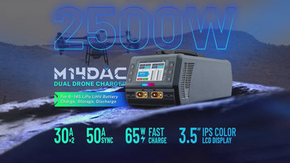 ToolkitRC M14DAC 2500W 6-14S Dual Charger