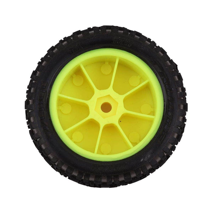 PRO829812, Pro-Line Mini-B Front Pre-Mounted Wedge Carpet Tire (Yellow) (2) (Z3)