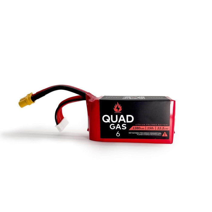 Quad Gas 6S 1380mAh 150c LiPo Battery (1pc)