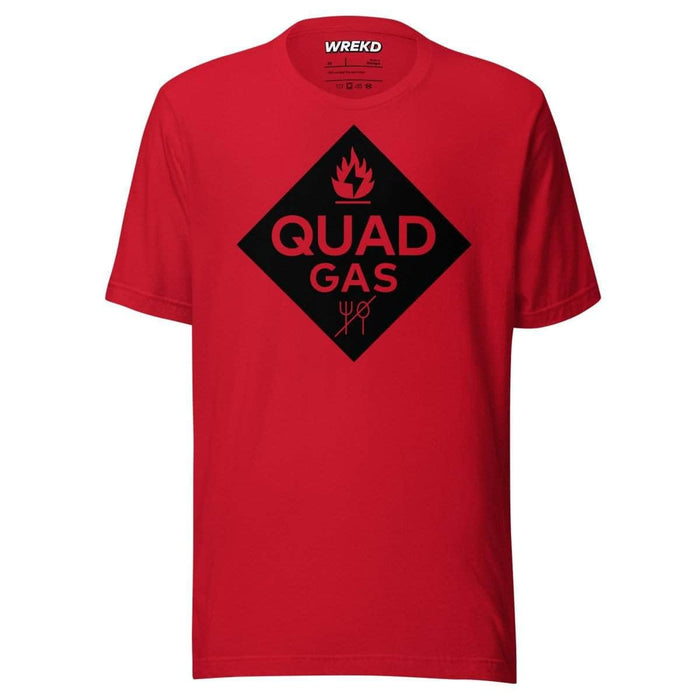 Quad Gas Black on Red Unisex T-shirt
