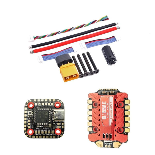 SKYSTARSRC Stack Skystars FlyStack - Mini F7HD Pro3 FC + KM55II AM32 55A ESC - 20x20