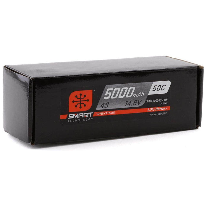 SPMX50004S50H5, Spektrum RC 4S Smart Hardcase 50C LiPo Battery w/IC5 Connector (14.8V/5000mAh)