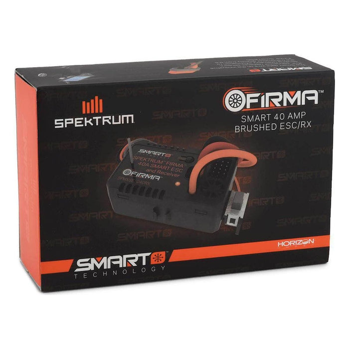 SPMXSE1040RX, Spektrum RC Firma 40 Amp Brushed Smart 2-in-1 ESC & Receiver