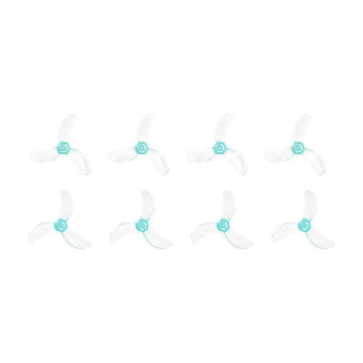 SUB250 Prop Sub250 Gemfan Pros Tri-Blade 40mm Micro/Whoop Prop 8 Pack - Teal (1.5mm Shaft)