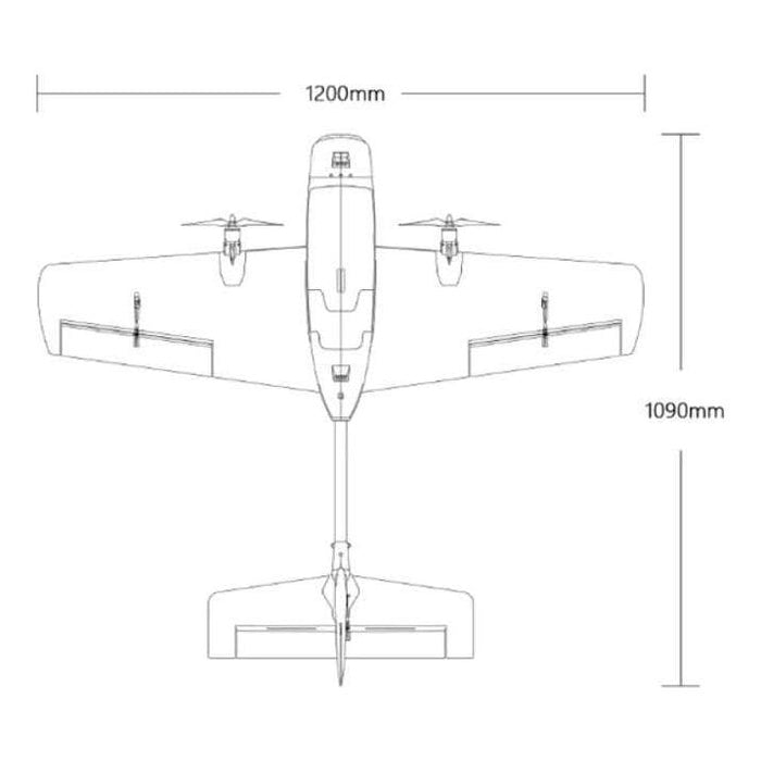 Hee Wing PNP T2 Cruza Twin-Motor Wing - Grey - 1.2M Wingspan