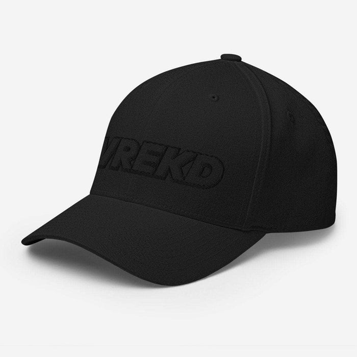 WREKD Black on Black 3D Embroidered Structured Twill Cap