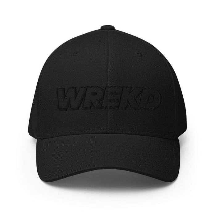 WREKD Black on Black 3D Embroidered Structured Twill Cap