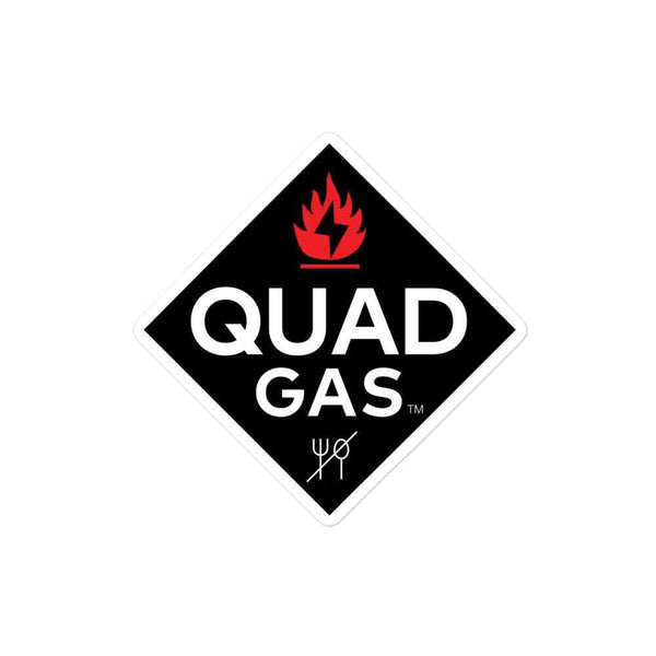 WREKD Co. Stickers 4″×4″ Quad Gas Logo Sticker (Print on Demand) - Choose 3"/4"/5.5"