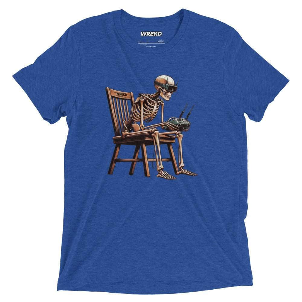 WREKD Co. WREKD Swag True Royal Triblend / XS Skeleton FPV Tri-Blend Vintage Fitted Tee by WREKD Co. - Choose Color / Size