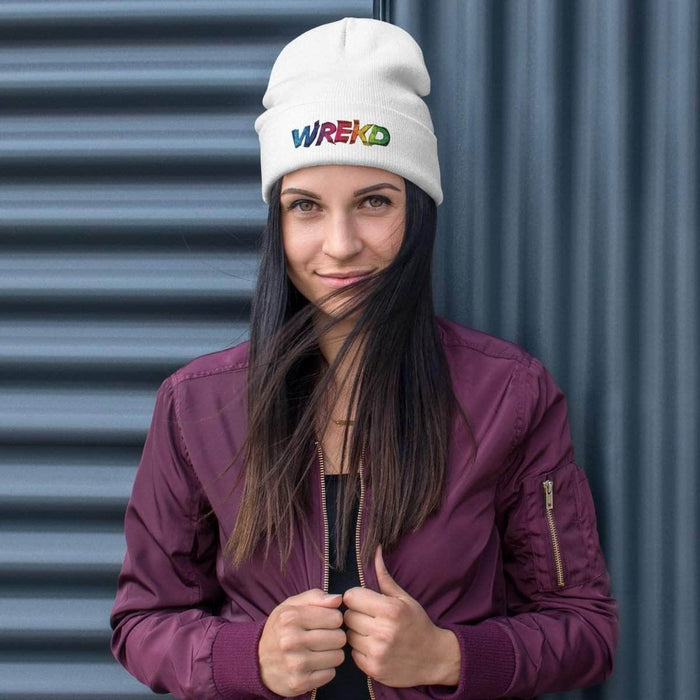 WREKD Colorful Embroidered Beanie
