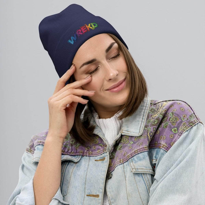 WREKD Colorful Embroidered Beanie