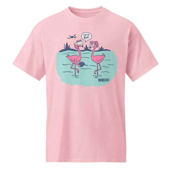 WREKD Co. Clothing, T-Shirt S WREKD® Let's Rip! Pink Flamingo Tee - SoftStyle